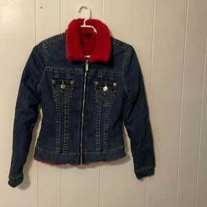 True Religion vintage Sherpa Trucker Jean Jacket size XS